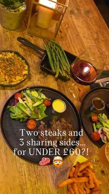 A short, engaging review of a visit to Featherblade in Leigh-on-Sea, featuring shots of the menu, the interior, various dishes including steak, mac and cheese, and dessert, and the overall dining experience.