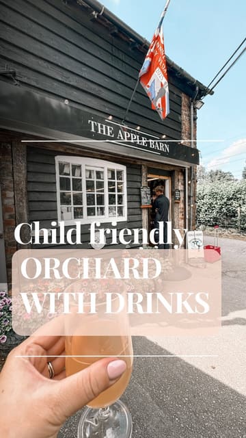 A short, engaging reel showcasing The Apple Barn, an orchard venue near Manchester. The video features a tour of the grounds, the on-site shop selling cider and apple juice, the cafe, and family-friendly activities like games, highlighting its suitability for a family day out.