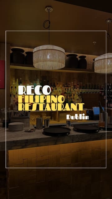 A short, engaging video showcasing the interior and menu of Kaldero, a Filipino restaurant in Dublin. The video features a tour of the dining space, followed by close-up shots of various dishes including mussels, skewers, spring rolls, steak, and a dessert.