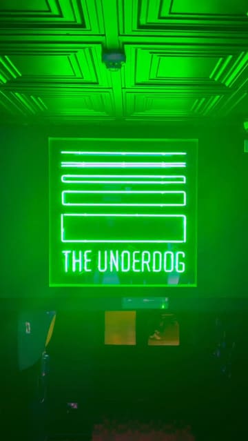 A promotional video for The Underdog in Cardiff, showcasing the venue's interior, atmosphere, and cocktail menu.
