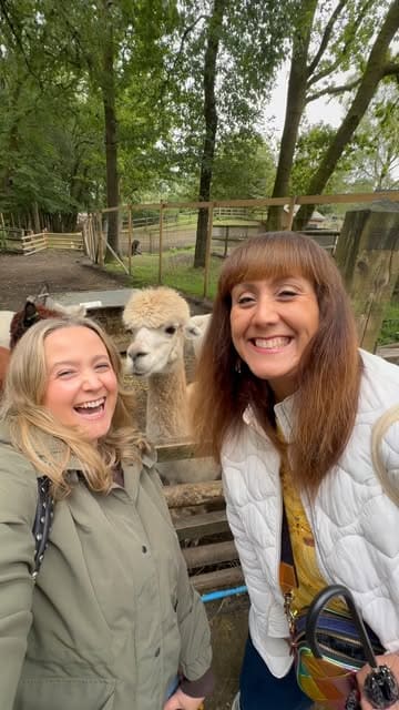A vlog-style video documenting a day out at The Meadows Wildlife Park in South Wales, featuring interactions with various animals, a visit to the petting barn, and a meal at the on-site Willows Coffee Shop & Restaurant.