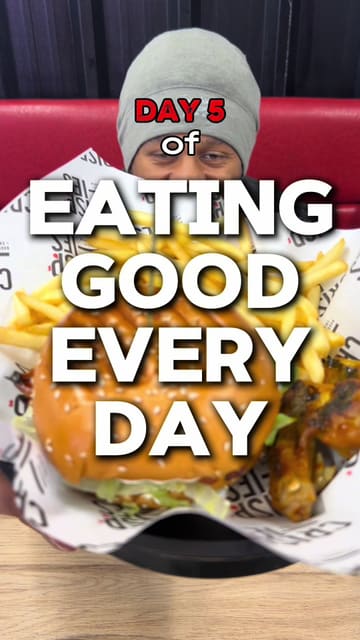A vlogger visits Crispies on Edgware Road to review their grill box meal, featuring a chicken burger, fries, chicken wings, and a strawberry mojito, followed by a taste test of their buffalo tenders.