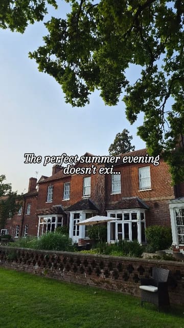 A montage showcasing the exterior, gardens, and dining experience at Bartley Lodge, featuring shots of the grounds, table settings, and various dishes.