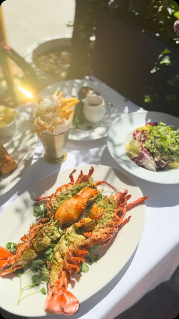 A high-quality, cinematic montage showcasing various dishes and drinks at Avi Bistro, including lobster, steak, tuna tartare, and desserts, filmed with a focus on aesthetic presentation.