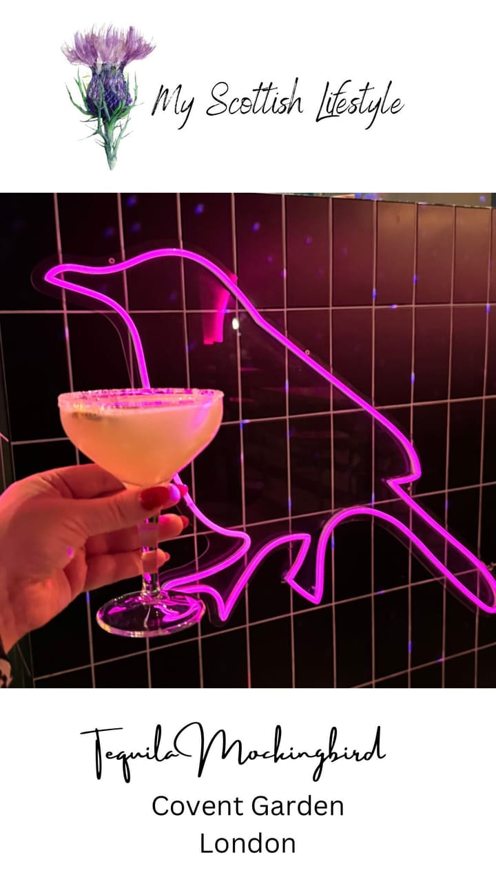 This TikTok video showcases Tequila Mockingbird, a bar in Covent Garden, London. It features various cocktails, including margaritas, mojitos, and other mixed drinks. The video highlights the bar's happy hour deals (2-4-1) and shows the vibrant atmosphere.  The presentation emphasizes the colorful drinks and the lively setting.
